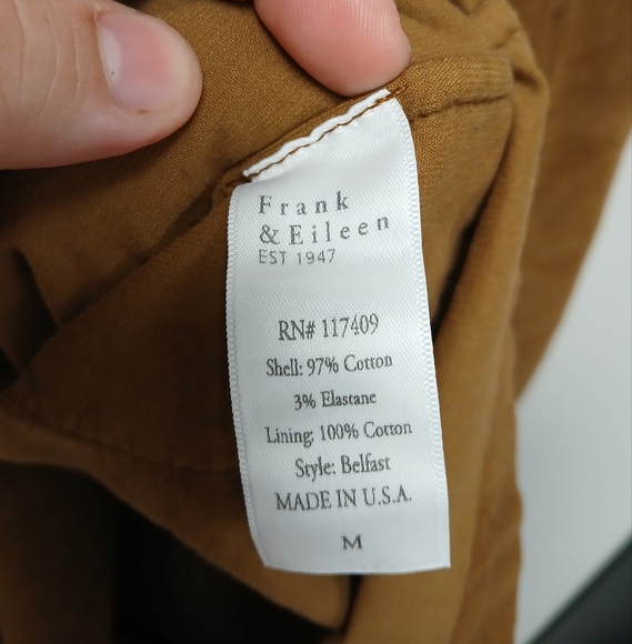 Frank & Eileen Corduroy Belfast Jacket In M - Picture 5 of 11